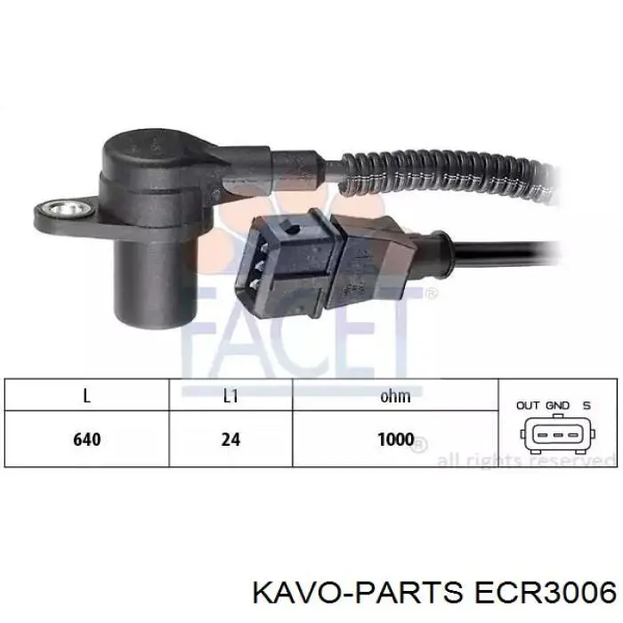 Comprar ECR3006 Kavo Parts Sensor de cigüeñal