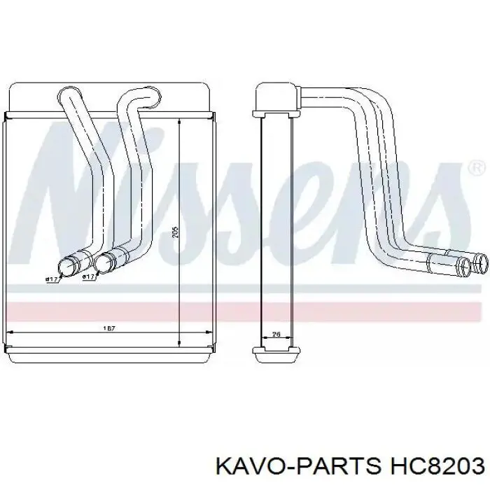 Comprar HC8203 Kavo Parts Filtro de aire del habitáculo