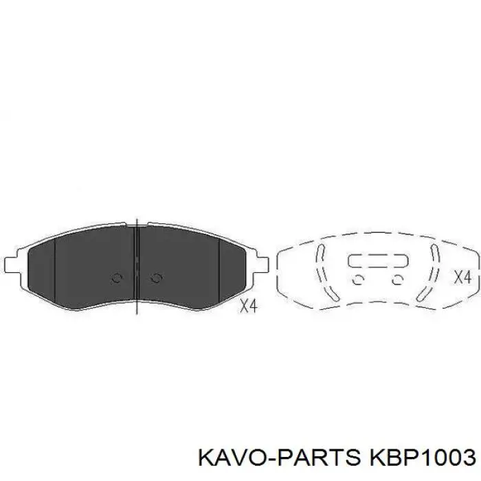 KBP-1003 Kavo Parts pastillas de freno delanteras