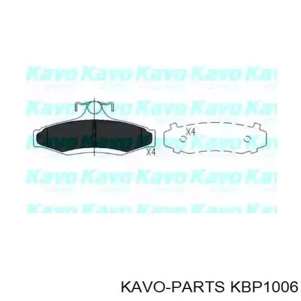 KBP-1006 Kavo Parts pastillas de freno traseras