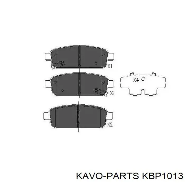 KBP-1013 Kavo Parts pastillas de freno traseras