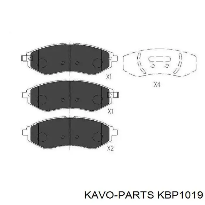 KBP-1019 Kavo Parts pastillas de freno delanteras