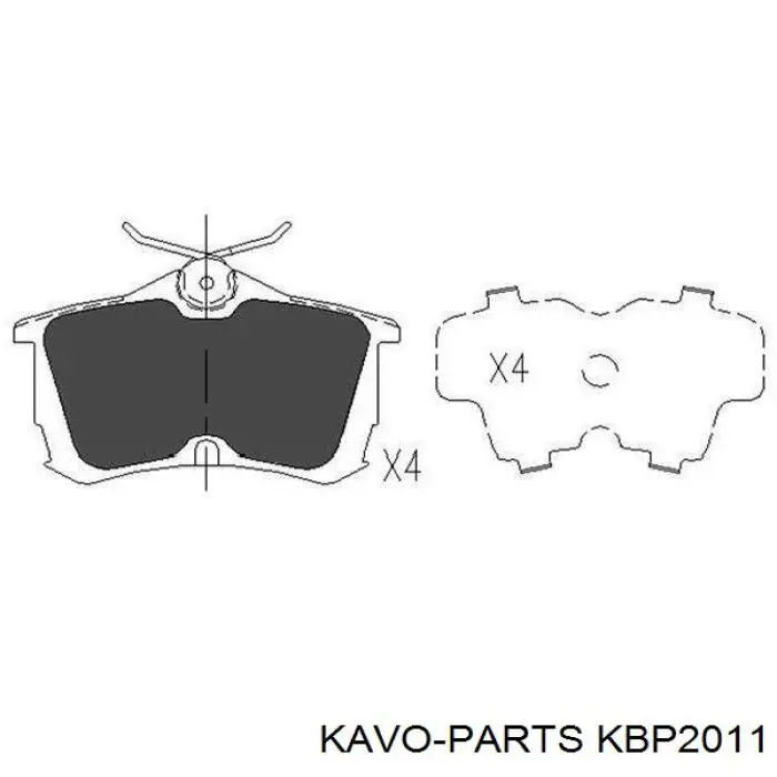 KBP-2011 Kavo Parts pastillas de freno traseras