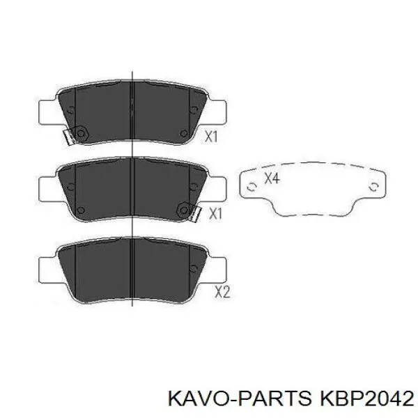 KBP-2042 Kavo Parts pastillas de freno traseras