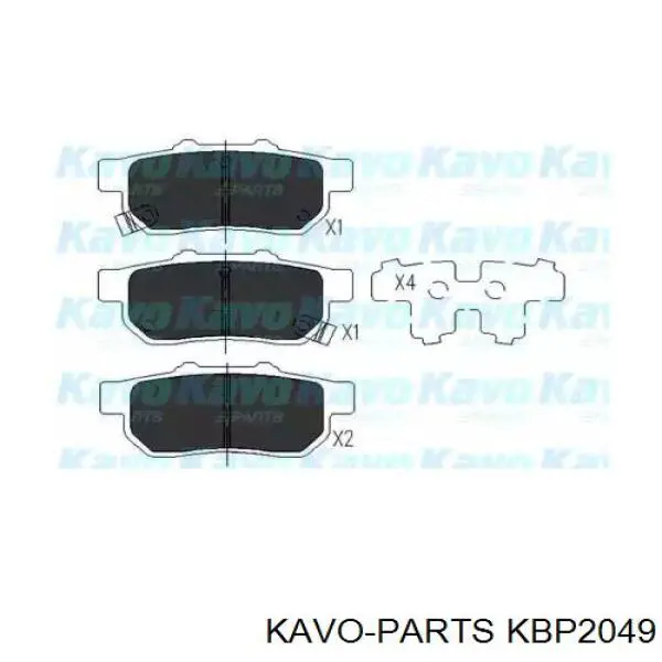 KBP-2049 Kavo Parts pastillas de freno traseras