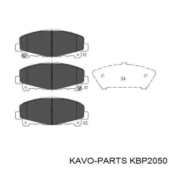 KBP-2050 Kavo Parts pastillas de freno delanteras