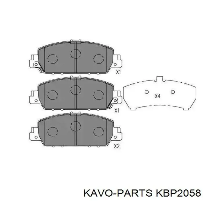 KBP-2058 Kavo Parts pastillas de freno delanteras