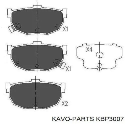 KBP-3007 Kavo Parts pastillas de freno traseras