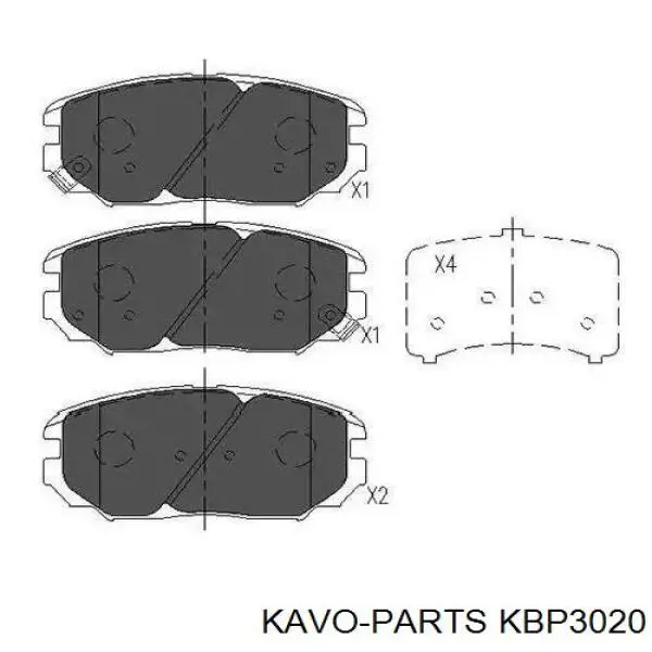 KBP-3020 Kavo Parts pastillas de freno delanteras