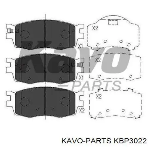 KBP-3022 Kavo Parts pastillas de freno delanteras