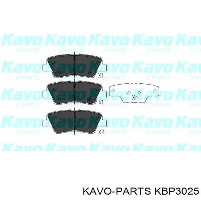 KBP-3025 Kavo Parts pastillas de freno traseras