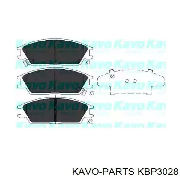 KBP-3028 Kavo Parts pastillas de freno delanteras