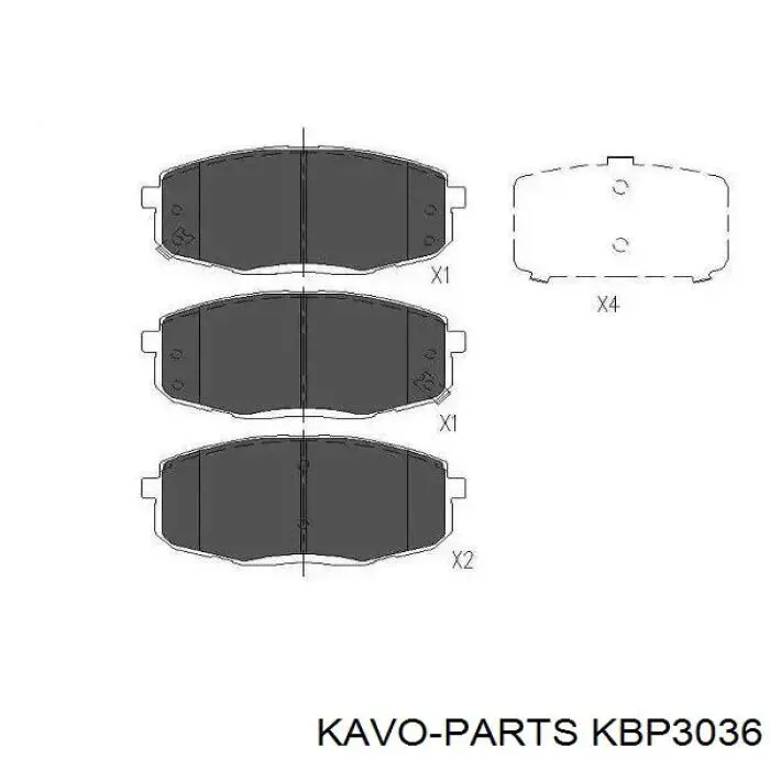 KBP-3036 Kavo Parts pastillas de freno delanteras