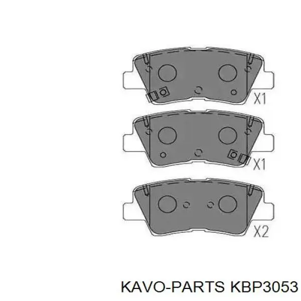 KBP-3053 Kavo Parts pastillas de freno traseras