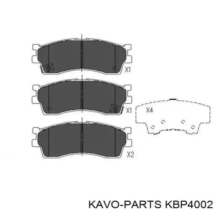 KBP-4002 Kavo Parts pastillas de freno delanteras