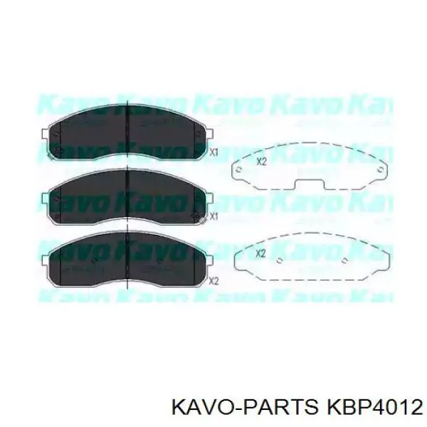 KBP-4012 Kavo Parts pastillas de freno delanteras
