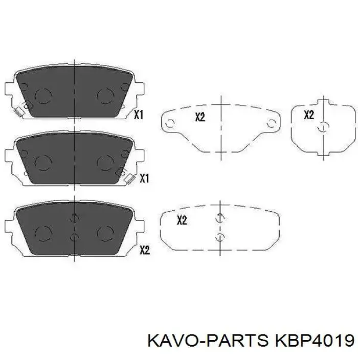 KBP-4019 Kavo Parts pastillas de freno traseras