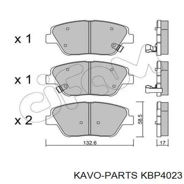 Pastillas freno delanteras Kavo Parts KBP4023 precio, desde 28,44 EUR