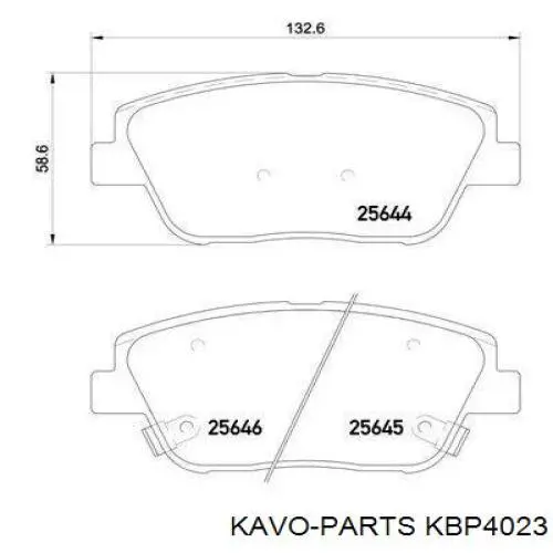 Pastillas de freno KBP4023 Kavo Parts