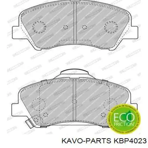 Pastillas de freno delanteras Kavo Parts KBP4023