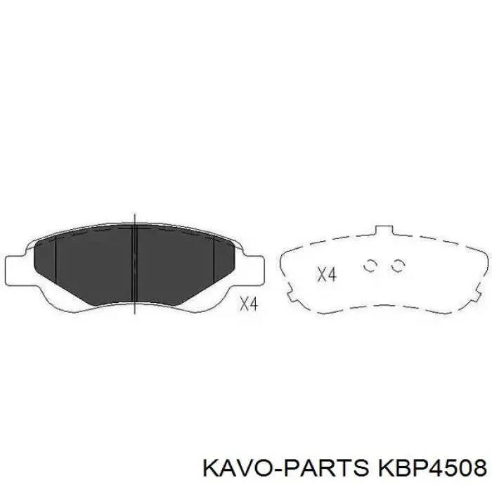 KBP4508 Kavo Parts pastillas de freno traseras