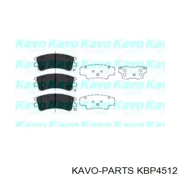 KBP-4512 Kavo Parts pastillas de freno delanteras