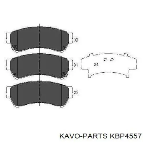 KBP-4557 Kavo Parts pastillas de freno delanteras
