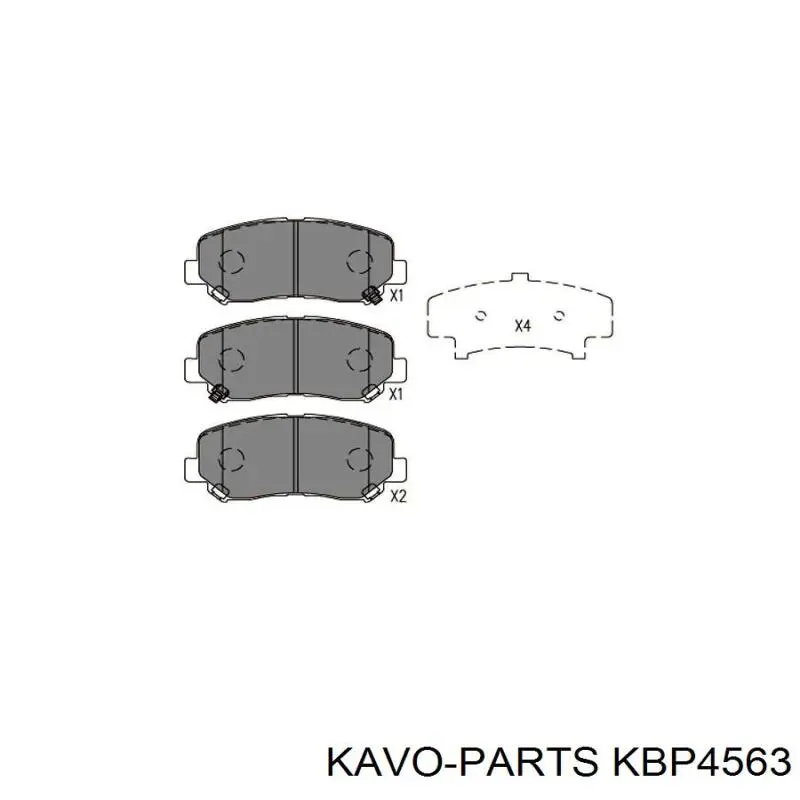 KBP-4563 Kavo Parts pastillas de freno delanteras