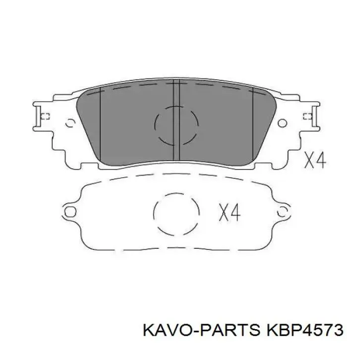 KBP-4573 Kavo Parts pastillas de freno traseras