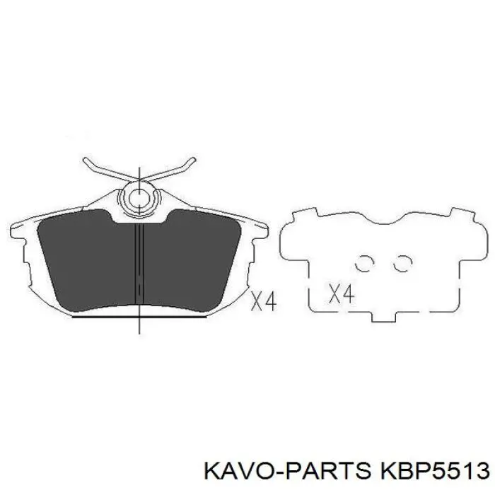 KBP-5513 Kavo Parts pastillas de freno traseras