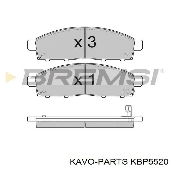 KBP-5520 Kavo Parts pastillas de freno delanteras