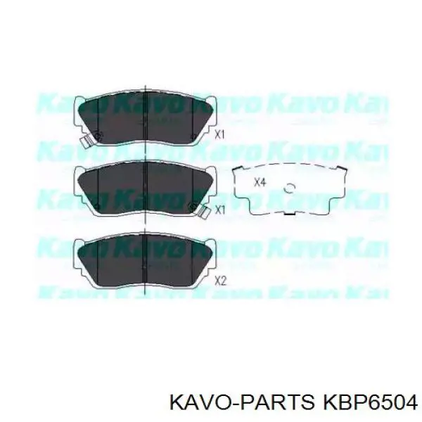 KBP-6504 Kavo Parts pastillas de freno delanteras