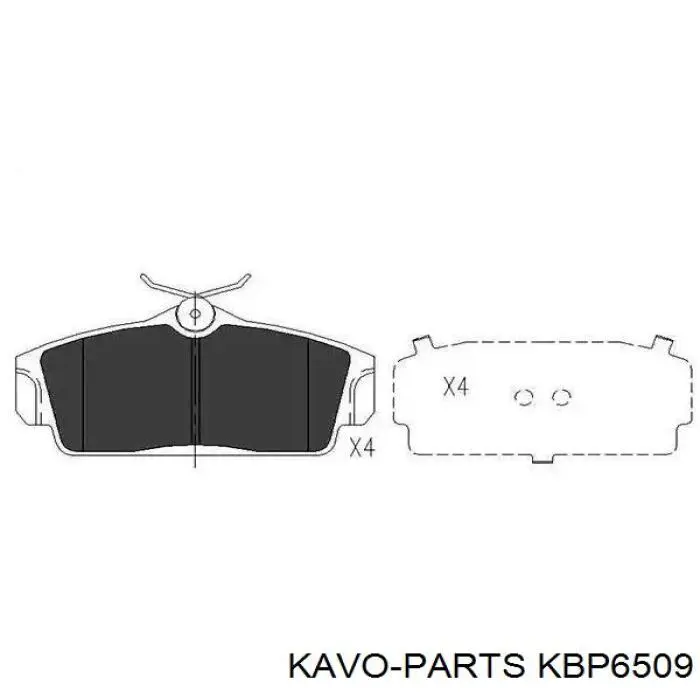 KBP-6509 Kavo Parts pastillas de freno delanteras