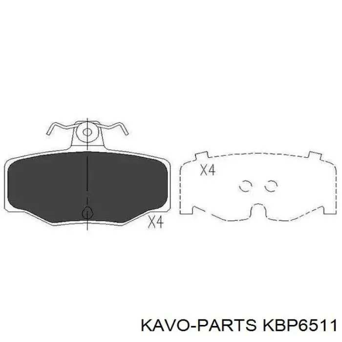 KBP-6511 Kavo Parts pastillas de freno traseras