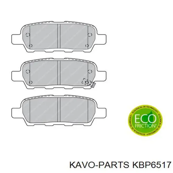 KBP6517 Kavo Parts Pastillas freno traseras