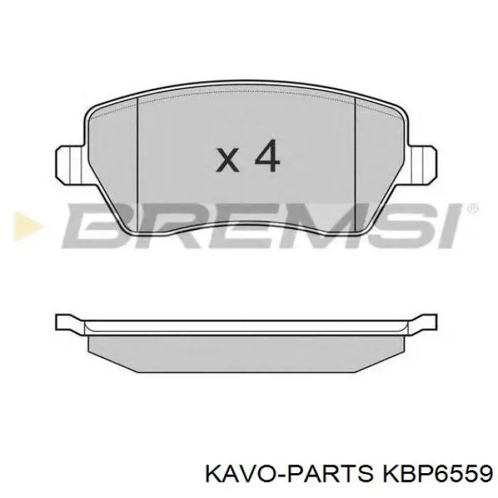 Comprar KBP6559 Kavo Parts Pastillas delanteras de freno