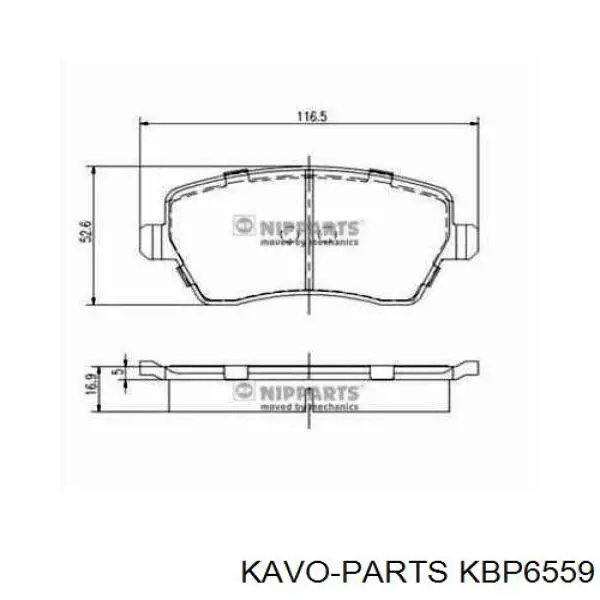 KBP6559 Kavo Parts Pastillas delanteras