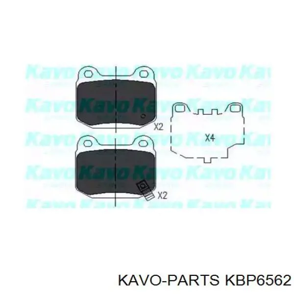 KBP-6562 Kavo Parts pastillas de freno traseras