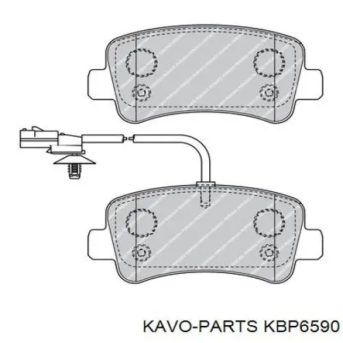 Pastillas traseras Kavo Parts KBP6590