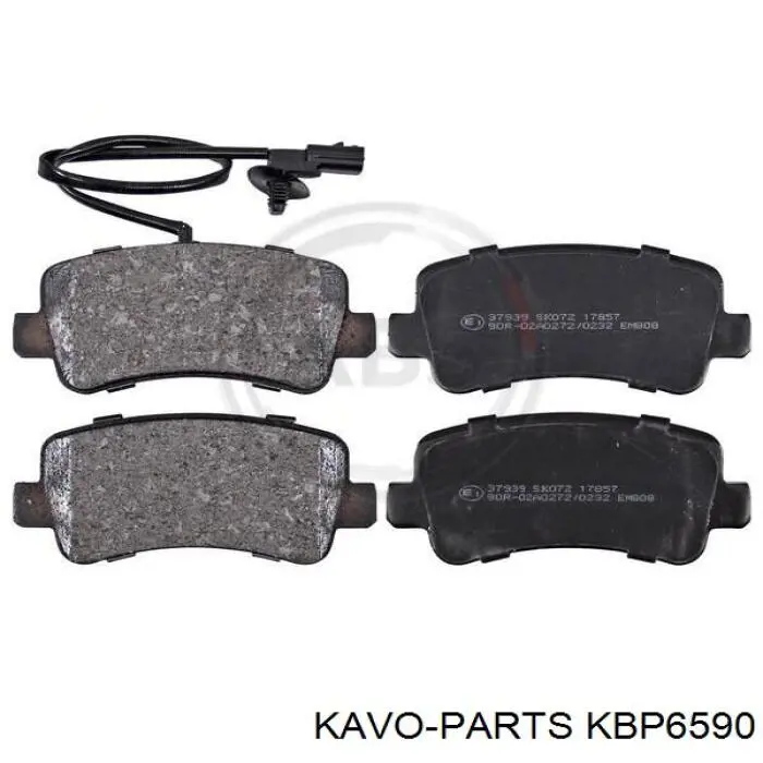 KBP6590 Kavo Parts Pastillas freno traseras