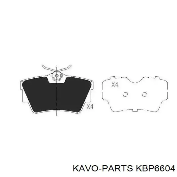 KBP-6604 Kavo Parts pastillas de freno traseras