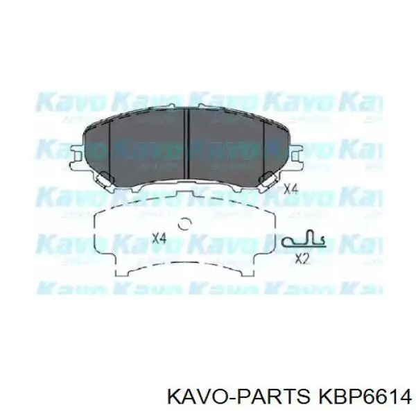 KBP-6614 Kavo Parts pastillas de freno delanteras