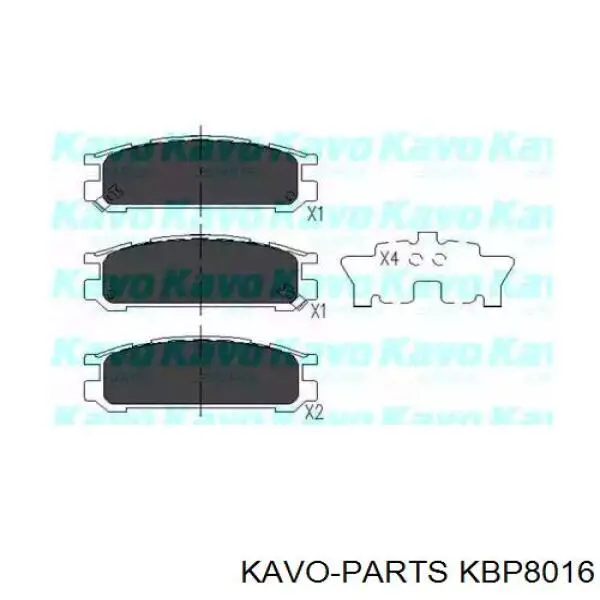 KBP-8016 Kavo Parts pastillas de freno delanteras