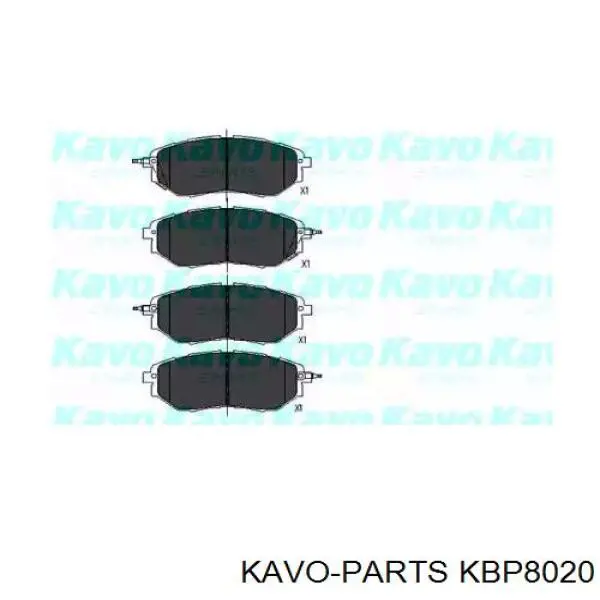 KBP8020 Kavo Parts Pastillas delanteras