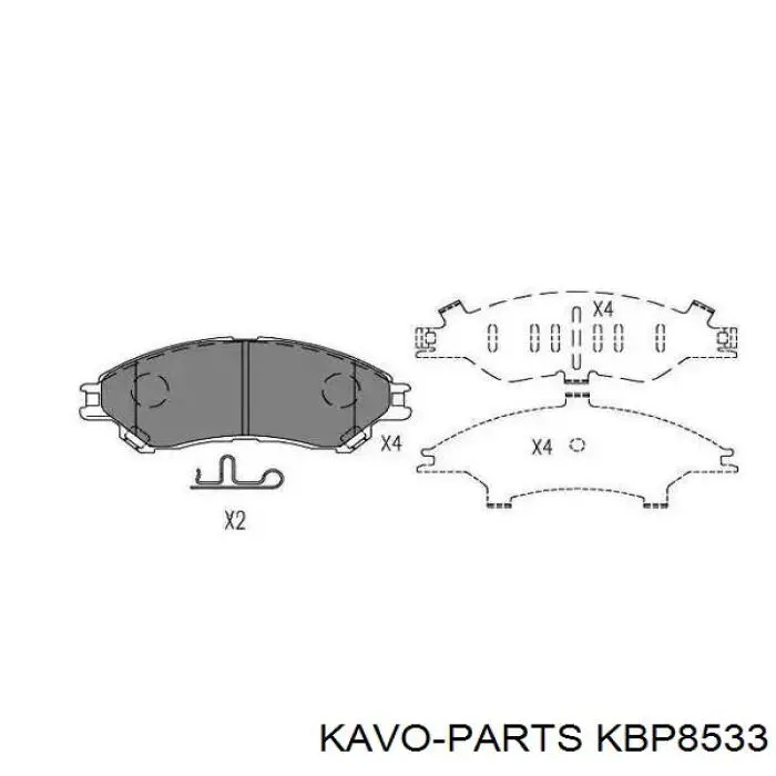 KBP-8533 Kavo Parts pastillas de freno delanteras