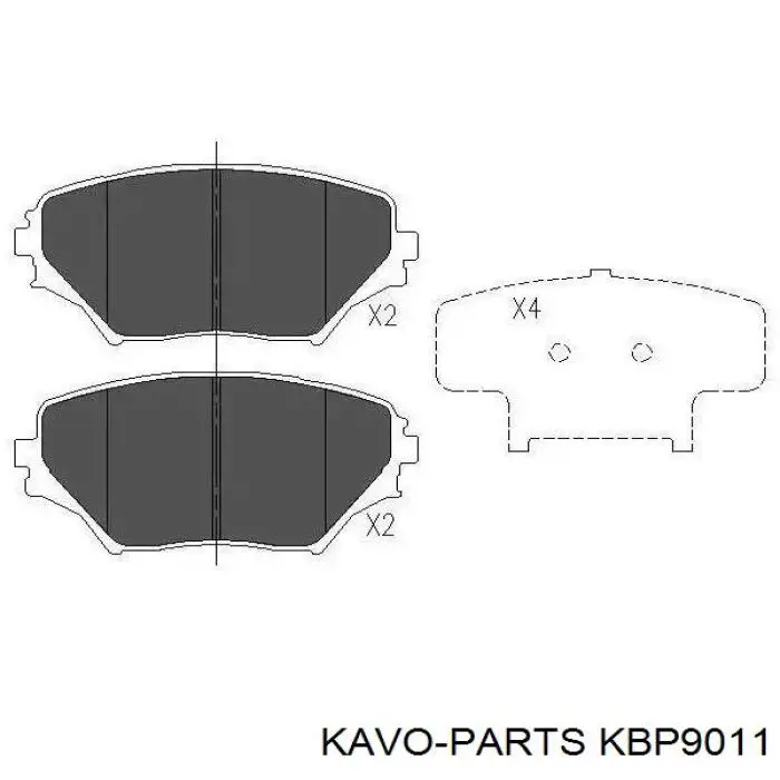 KBP-9011 Kavo Parts pastillas de freno delanteras