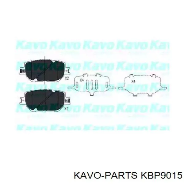 KBP-9015 Kavo Parts pastillas de freno delanteras