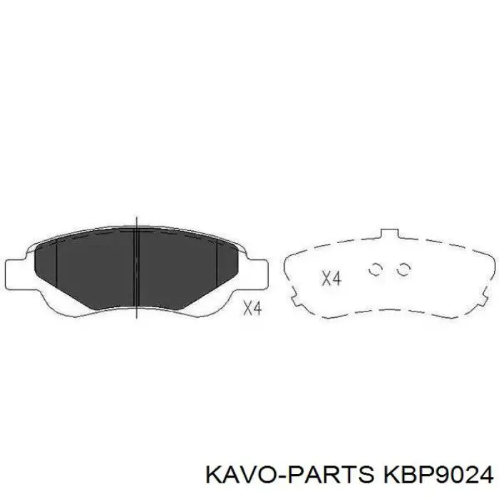 KBP-9024 Kavo Parts pastillas de freno delanteras