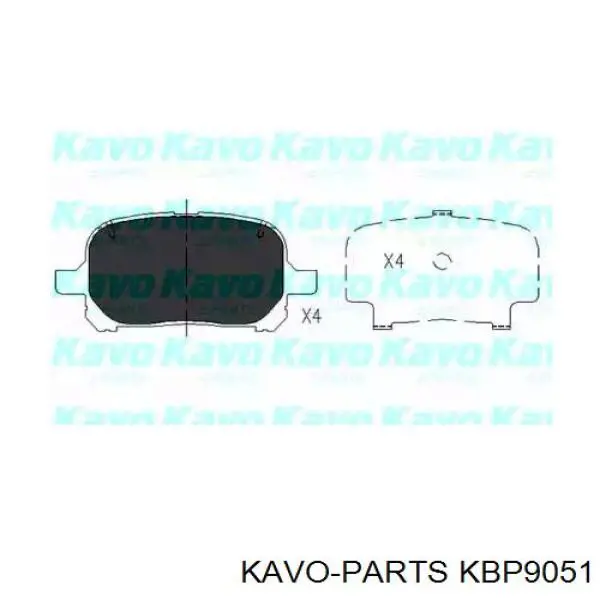 KBP-9051 Kavo Parts pastillas de freno delanteras