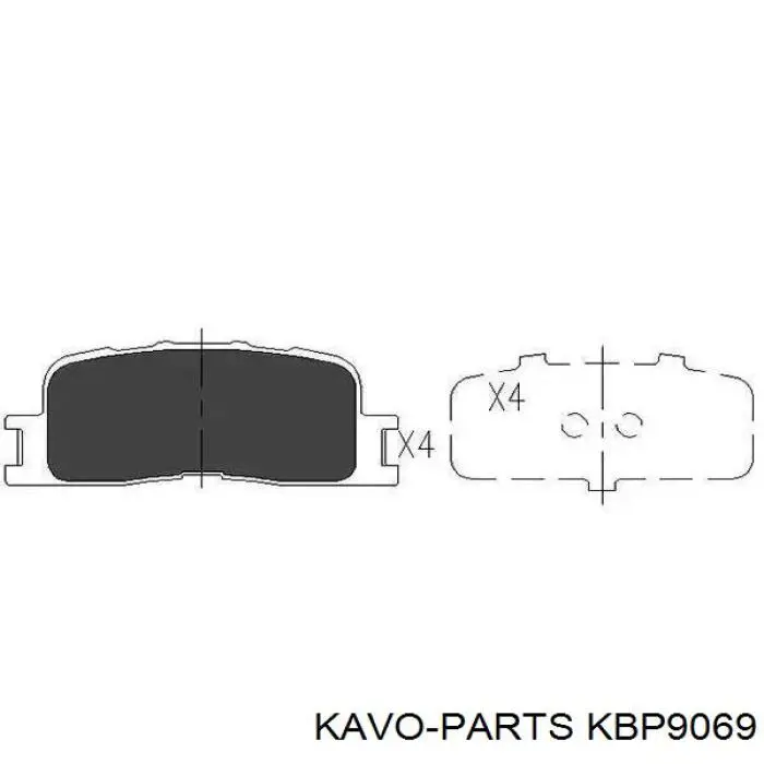 KBP-9069 Kavo Parts pastillas de freno traseras